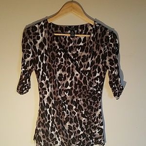 Blouse with animal print